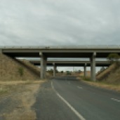 concrete freeway bridge